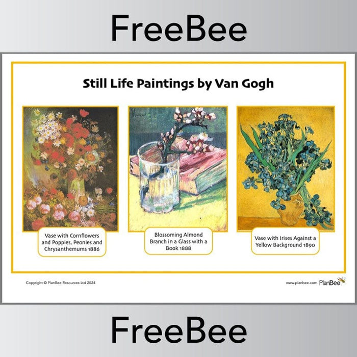 PlanBee Vincent van Gogh art for kids | PlanBee Poster FreeBees