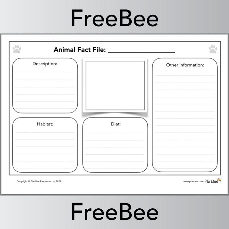 PlanBee FREE Animal Fact File Template | PlanBee