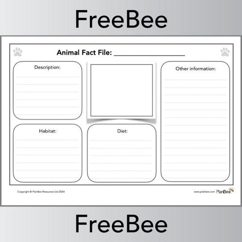 Animal Fact File Format Printable Animal Fact Sheet Template