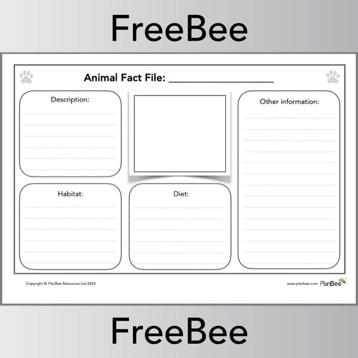 PlanBee FREE Animal Fact File Template | PlanBee