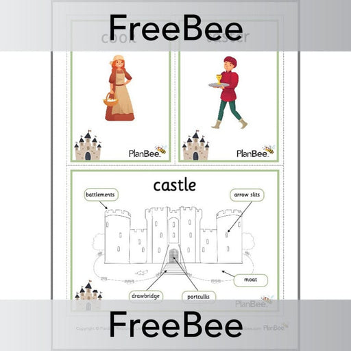 PlanBee FREE Castles KS1 Word Cards | PlanBee