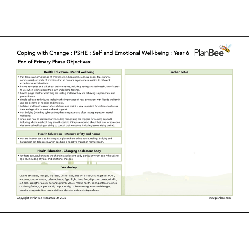 PlanBee KS2 Health Topic Bundle | PlanBee