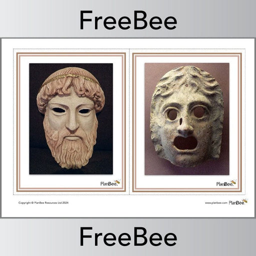 PlanBee Greek Masks KS2 Display Cards by PlanBee