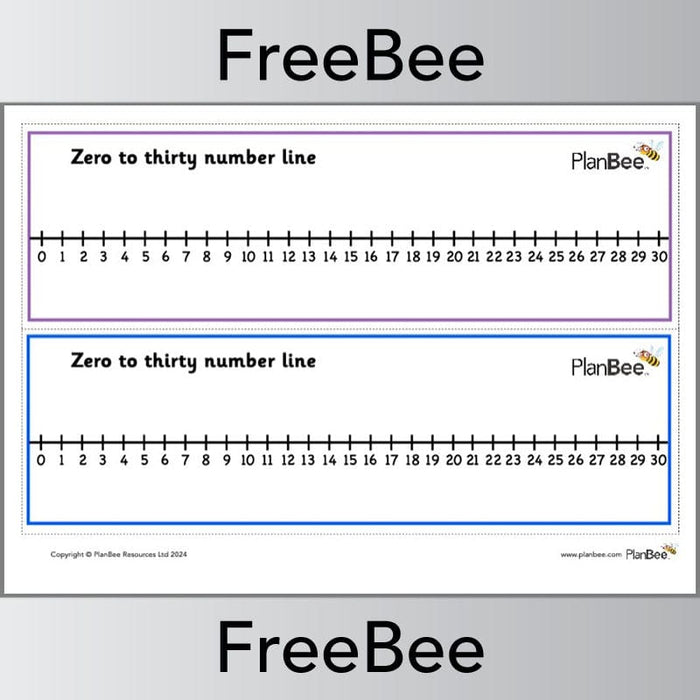 free-number-line-to-30-downloadable-resource-from-planbee for Free Printable Number Lines With Negatives Free Number Line to 30 Downloadable Resource from PlanBee for Free Printable Number Lines With Negatives