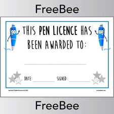 FREE Pen Licence Certificate | PlanBee