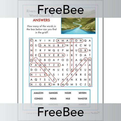 PlanBee Rivers of the World | PlanBee FreeBees