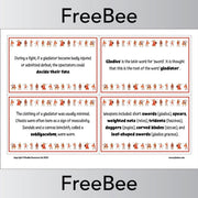 PlanBee FREE Roman Gladiators KS2 Fact Cards | PlanBee