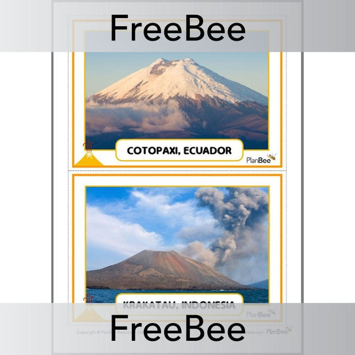 PlanBee FREE Volcano Display KS2 Cards | Geography Resources