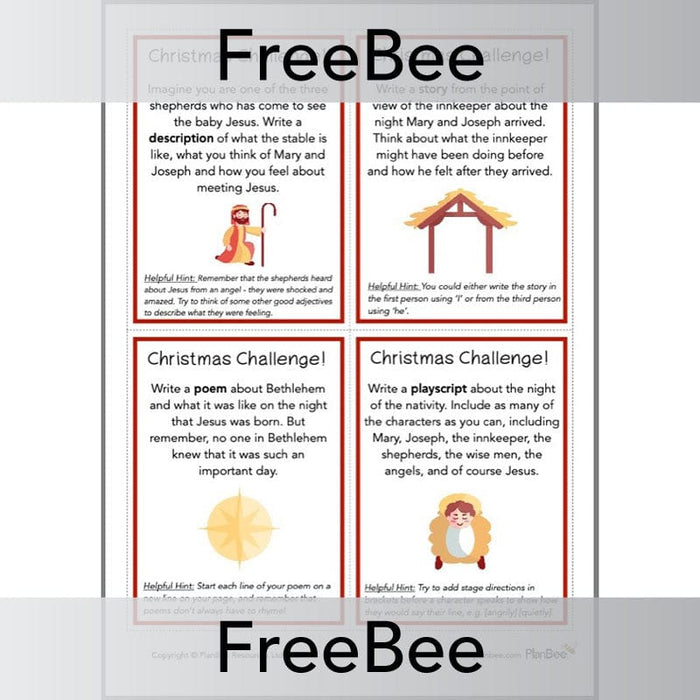 PlanBee Free Christmas writing ideas and activities by PlanBee