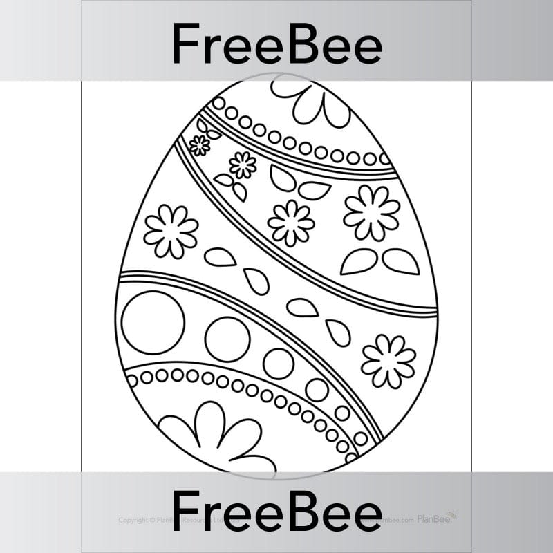 PlanBee Free Easter Colouring Pages Printable by PlanBee