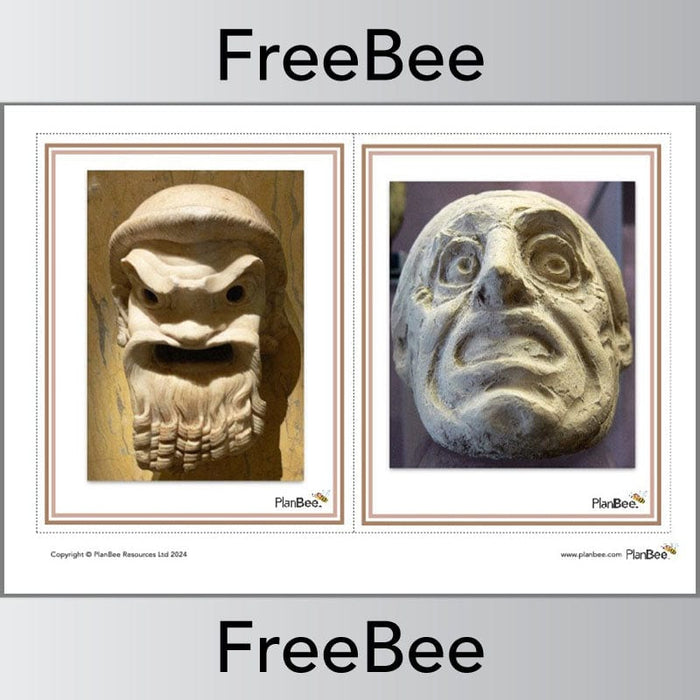 PlanBee Greek Masks KS2 Display Cards by PlanBee