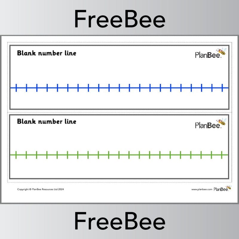 PlanBee Free Downloadable Number Lines 0 to 20 by PlanBee