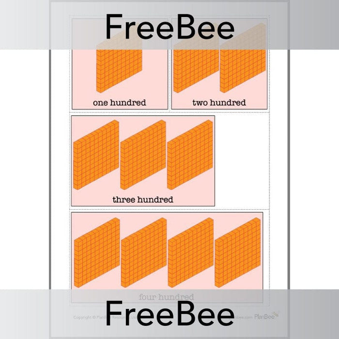 PlanBee Place Value Blocks Cards ThHTO | PlanBee FreeBees