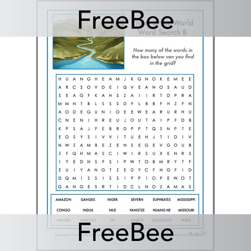 PlanBee Rivers of the World | PlanBee FreeBees