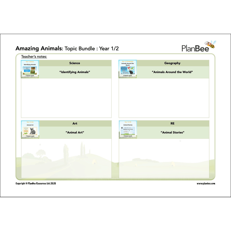 PlanBee Amazing Animals KS1 Topic Bundle by PlanBee