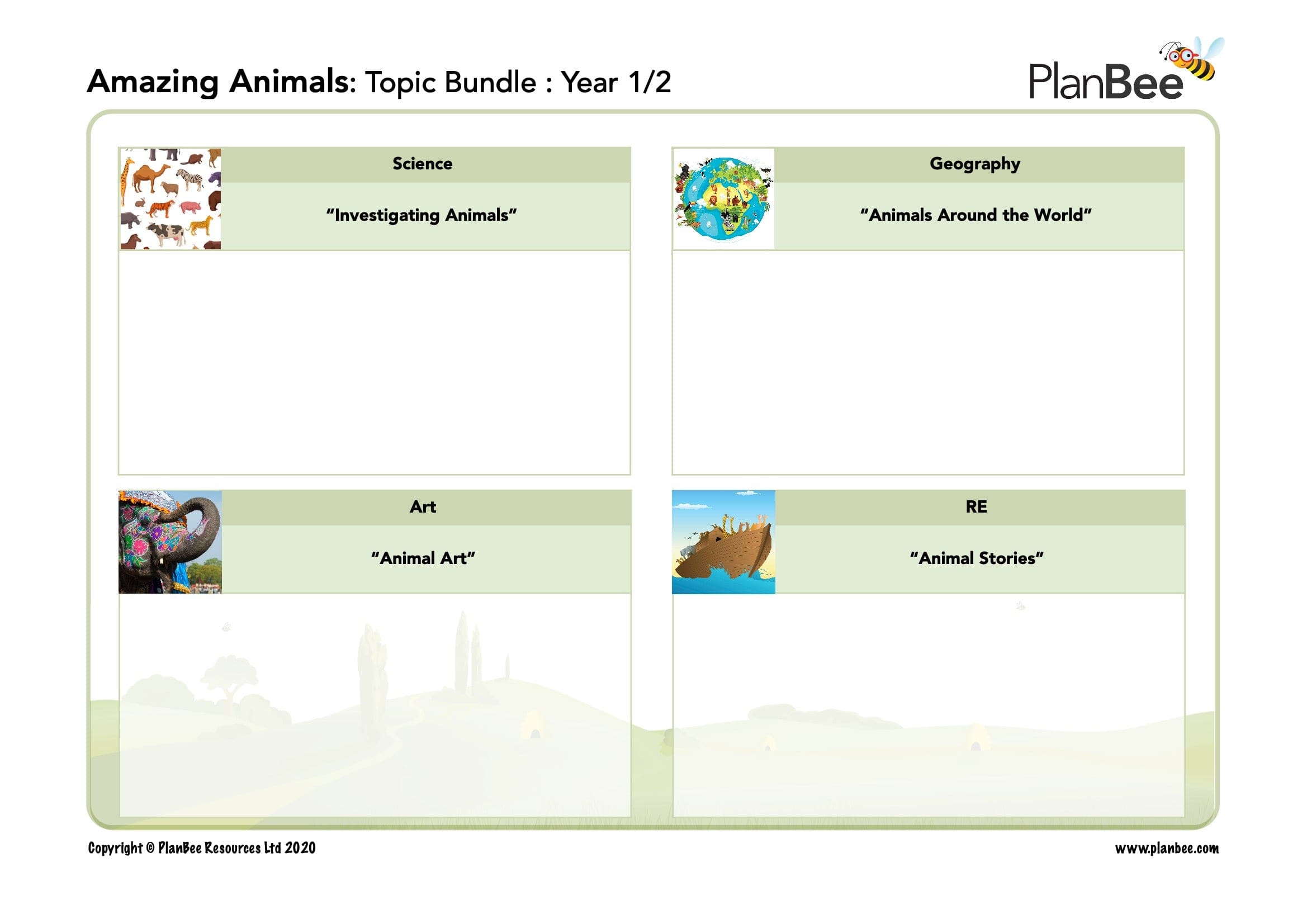 PlanBee Amazing Animals KS1 Topic Bundle by PlanBee