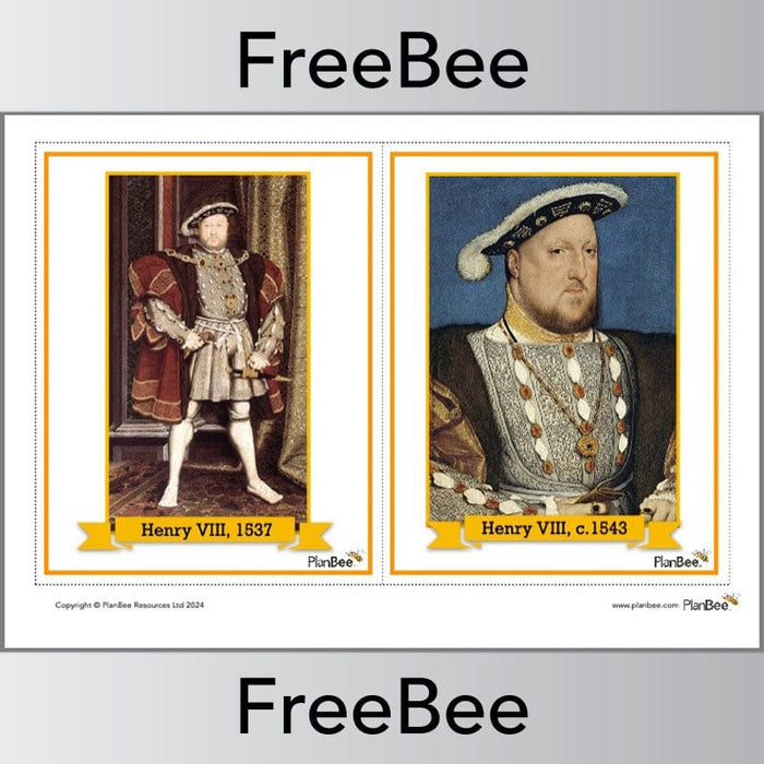 PlanBee Tudor Portrait Pack FREE PDF Resource by PlanBee