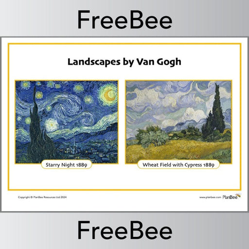 PlanBee Vincent van Gogh art for kids | PlanBee Poster FreeBees