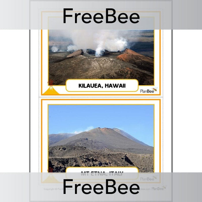 PlanBee FREE Volcano Display KS2 Cards | Geography Resources