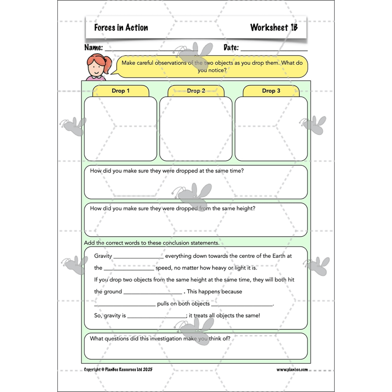 PlanBee Forces in Action: Science Forces Year 5 PlanBee lesson pack