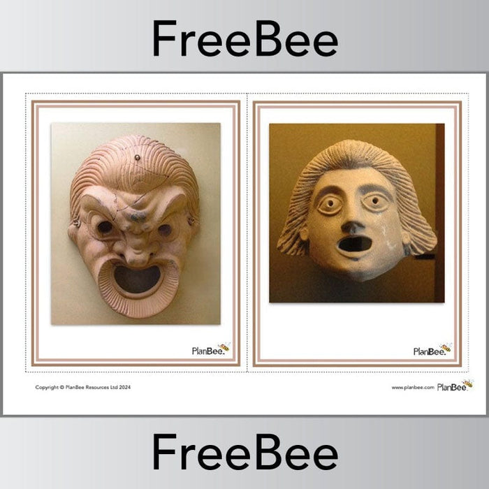 PlanBee Greek Masks KS2 Display Cards by PlanBee