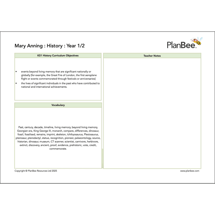 PlanBee Dinosaurs KS1 Cross-Curricular Topic Bundle