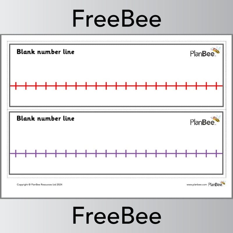 PlanBee Free Downloadable Number Lines 0 to 20 by PlanBee