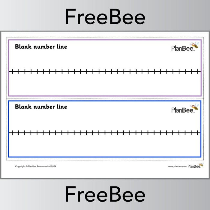 PlanBee Free Number Line to 30 Downloadable Resource from PlanBee