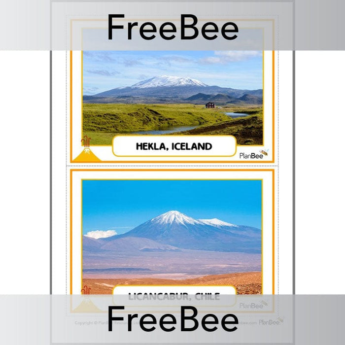 PlanBee FREE Volcano Display KS2 Cards | Geography Resources