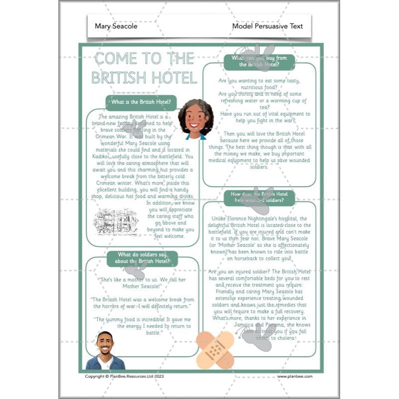 PlanBee Mary Seacole History KS1 lessons by Planbee