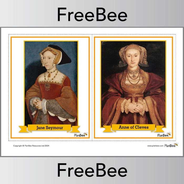 PlanBee Tudor Portrait Pack FREE PDF Resource by PlanBee