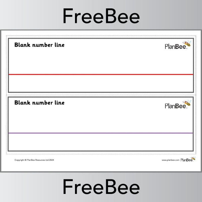 PlanBee Free Downloadable Number Lines 0 to 20 by PlanBee