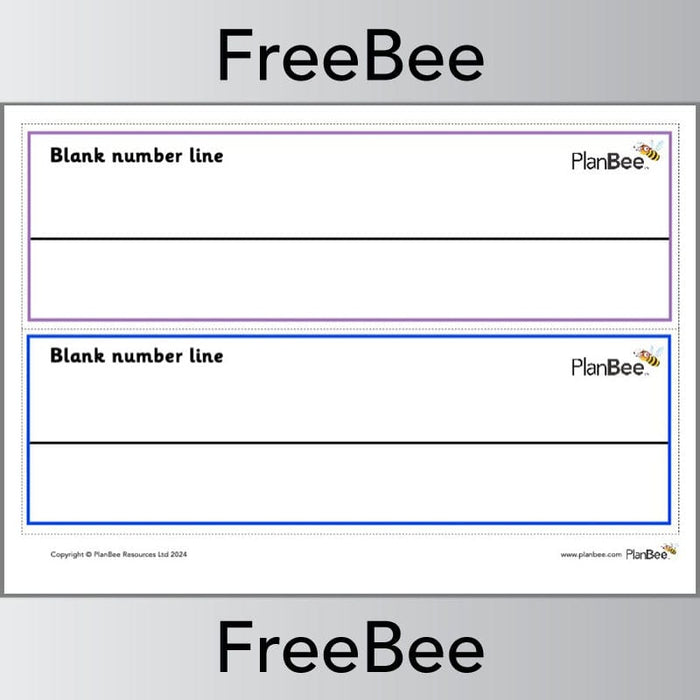 PlanBee Free Number Line to 30 Downloadable Resource from PlanBee