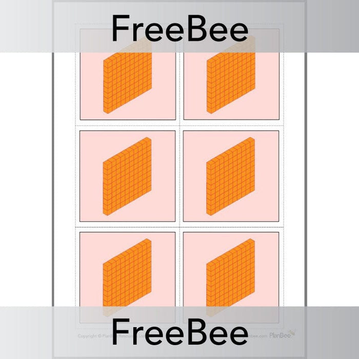 PlanBee Place Value Blocks Cards ThHTO | PlanBee FreeBees