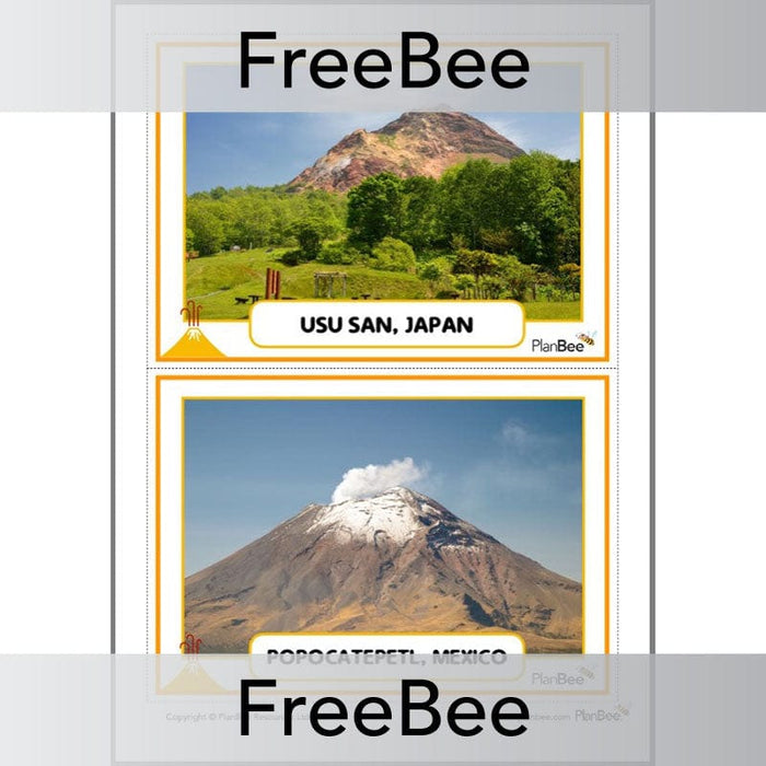 PlanBee FREE Volcano Display KS2 Cards | Geography Resources