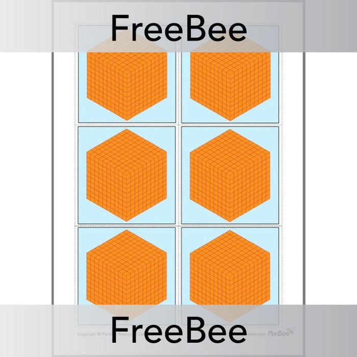 PlanBee Place Value Blocks Cards ThHTO | PlanBee FreeBees