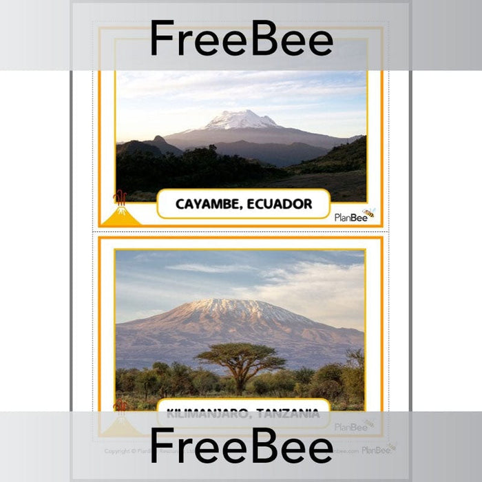 PlanBee FREE Volcano Display KS2 Cards | Geography Resources