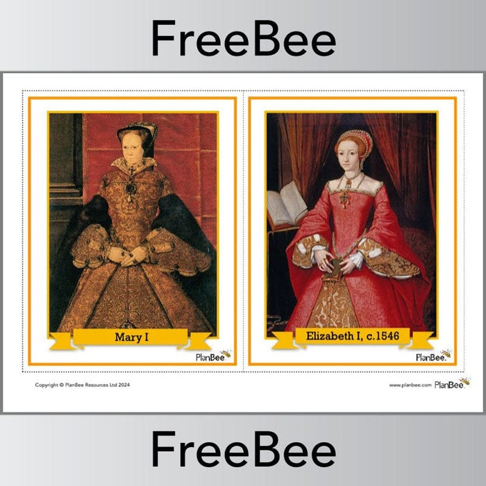 PlanBee Tudor Portrait Pack FREE PDF Resource by PlanBee