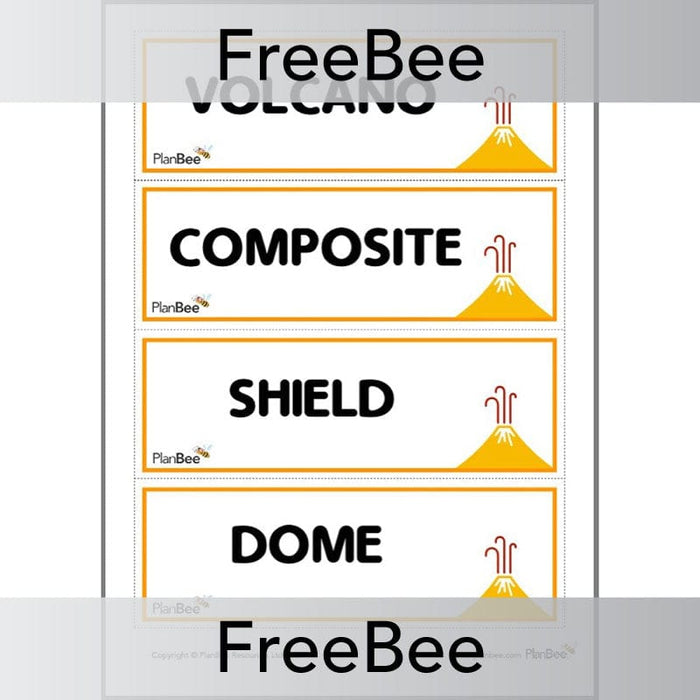 PlanBee FREE Volcano Display KS2 Cards | Geography Resources