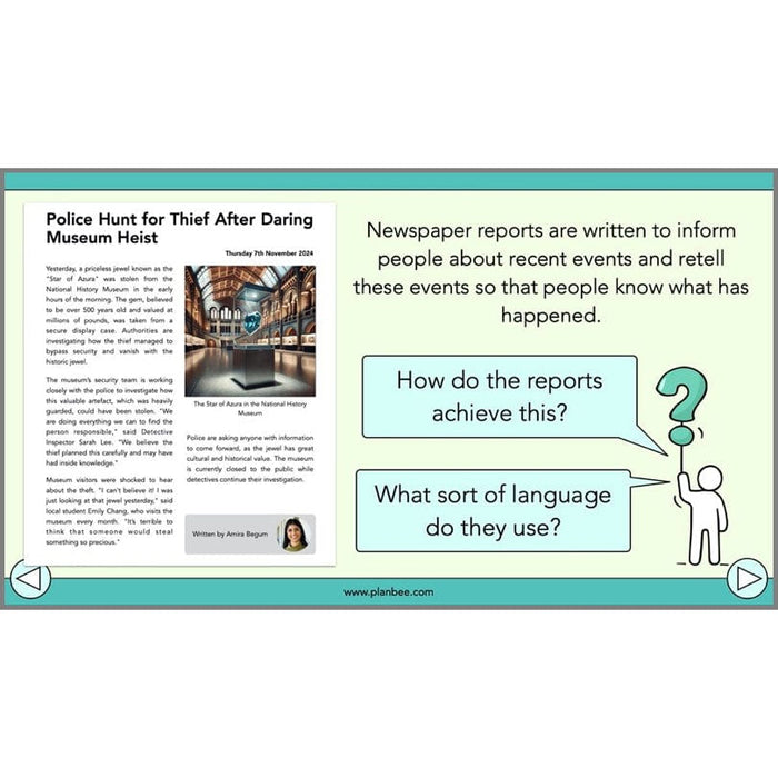 PlanBee Features of a Newspaper Report KS2 Lesson Pack | PlanBee