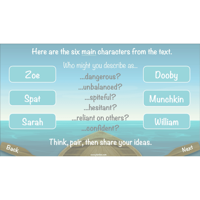 PlanBee Floodland: Character Analysis KS2 | English Lesson Pack