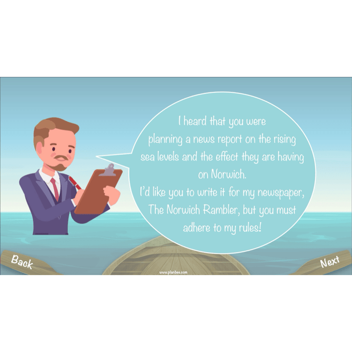 PlanBee Floodland: Newspaper Reports KS2 | Year 6 English Pack