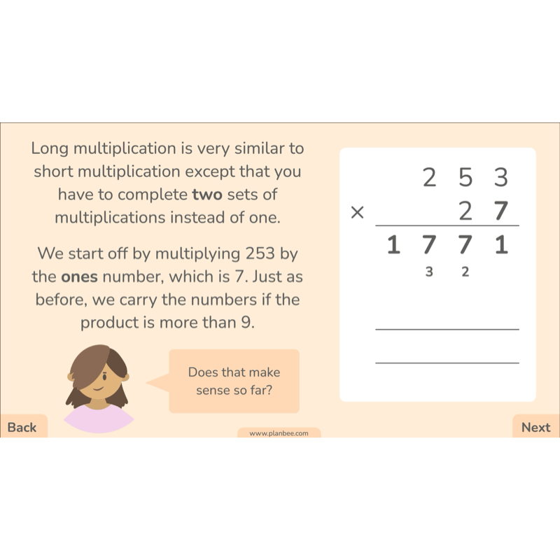 PlanBee Formal Multiplication Year 5 Maths Lessons by PlanBee