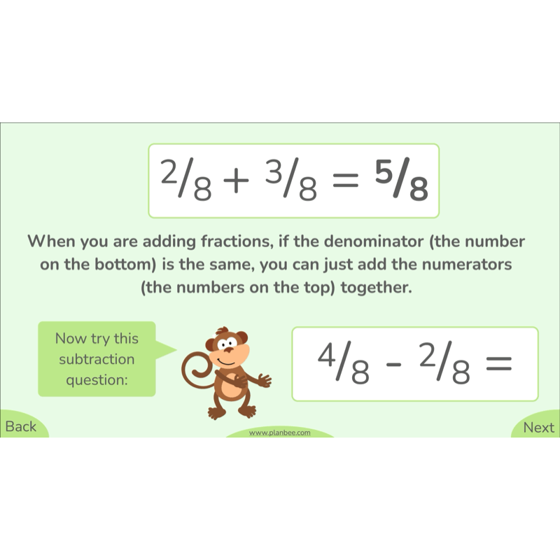 PlanBee Fractions in Action: Year 3 Fractions Planning by PlanBee