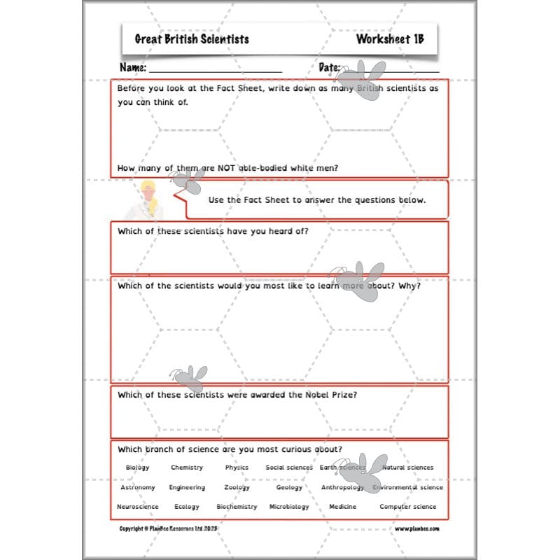 PlanBee Great British Scientists KS2 Science Lessons by PlanBee