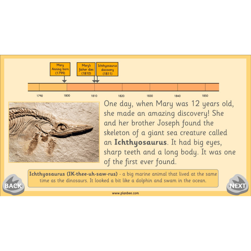 PlanBee Mary Anning KS1 | History Lesson Pack 