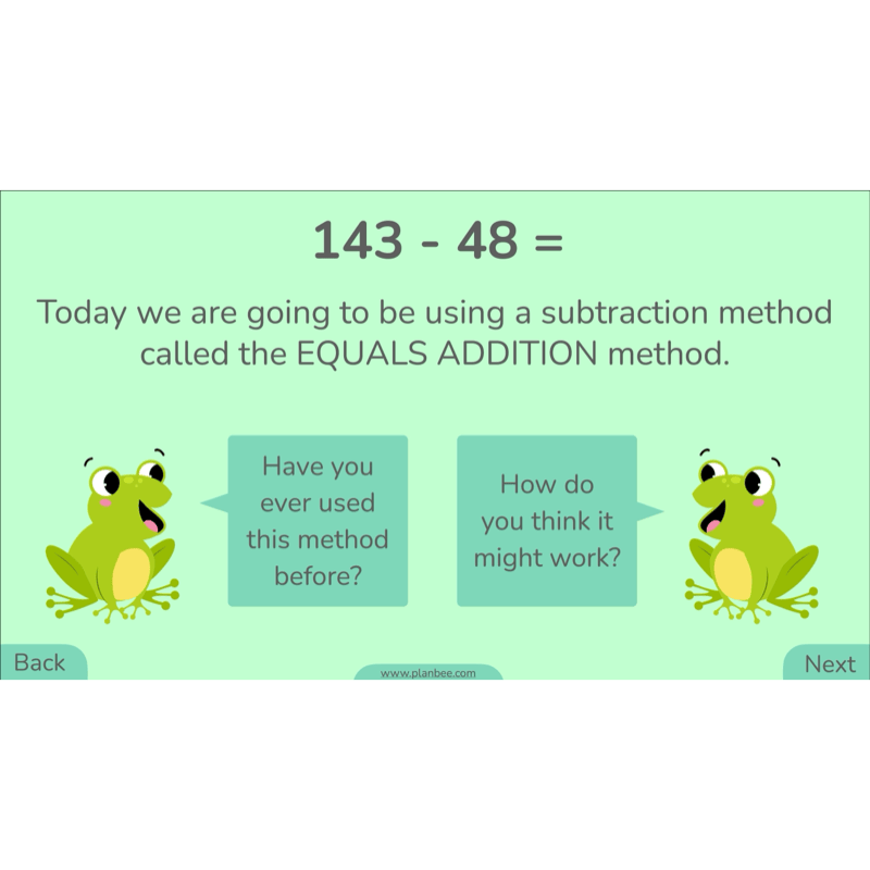 PlanBee Methods of Subtraction Year 4 Maths Lessons by PlanBee