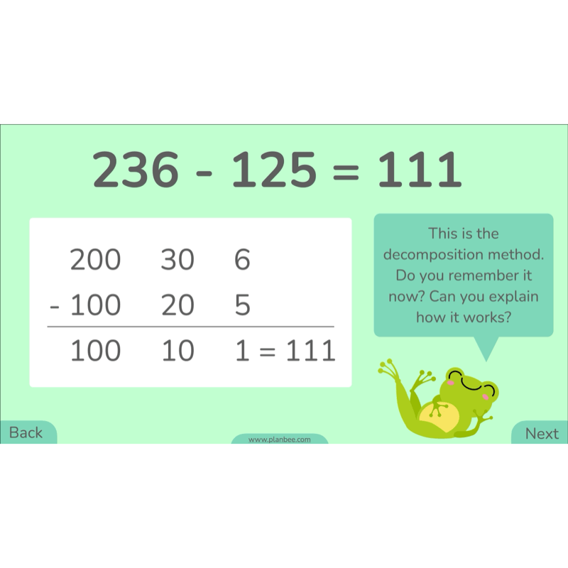 PlanBee Methods of Subtraction Year 4 Maths Lessons by PlanBee