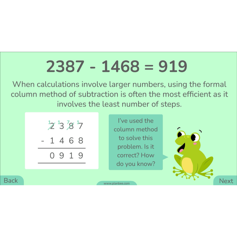 PlanBee Methods of Subtraction Year 4 Maths Lessons by PlanBee