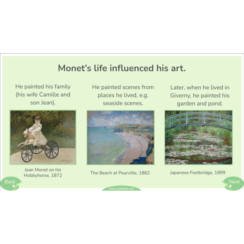 PlanBee Monet and the Impressionists | KS2 Art Lessons